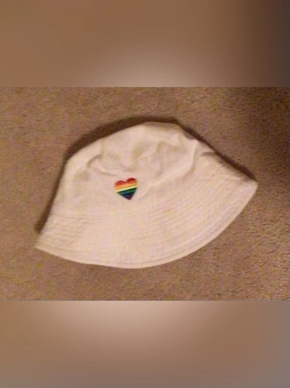 Claire’s Pride White Bucket Hat